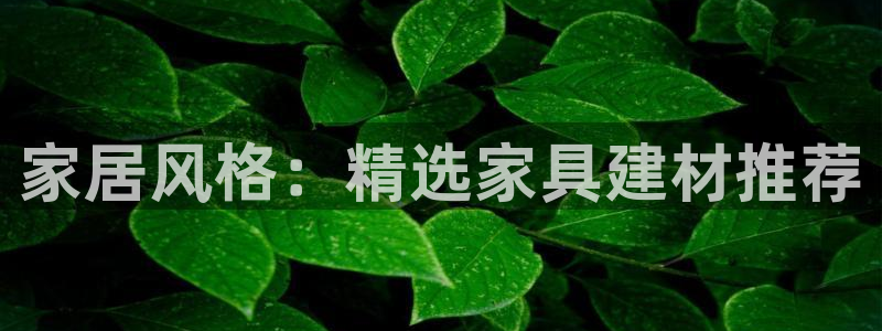 球盟会App：家居风格：精选家具建材推荐